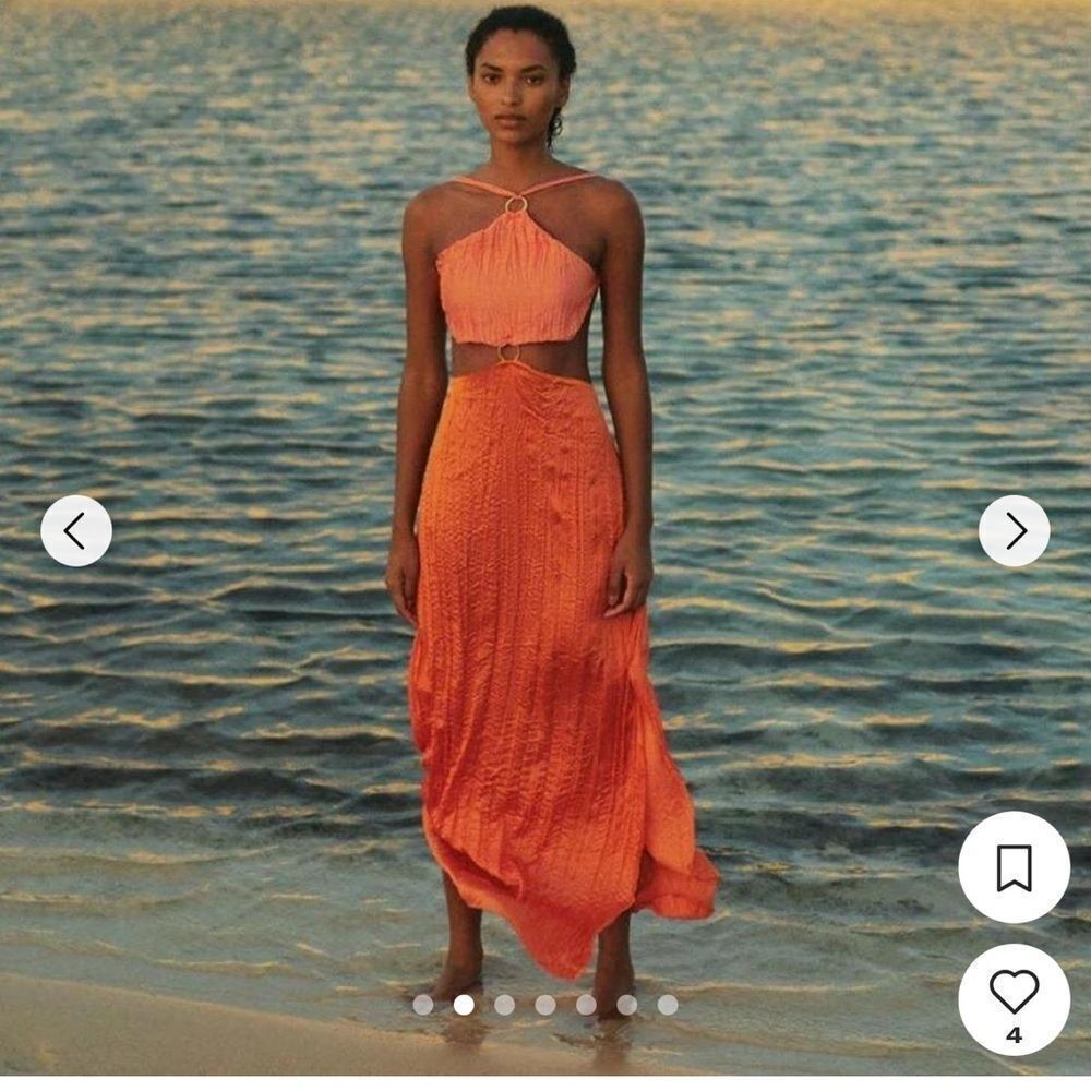 Baobab Collection Women's Orange Dress Large NWOT